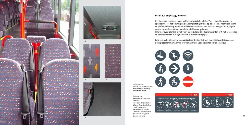 linkerpagina: elementen van het R-net interieur 1 overzicht R-net interieur elementen van het R-net interieur 2 lichte plafondbekleding, 1 overzicht R-net interieur rode stastangen 2 lichte