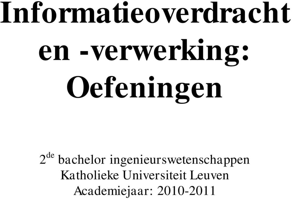 bachelor ingenieurswetenschappen