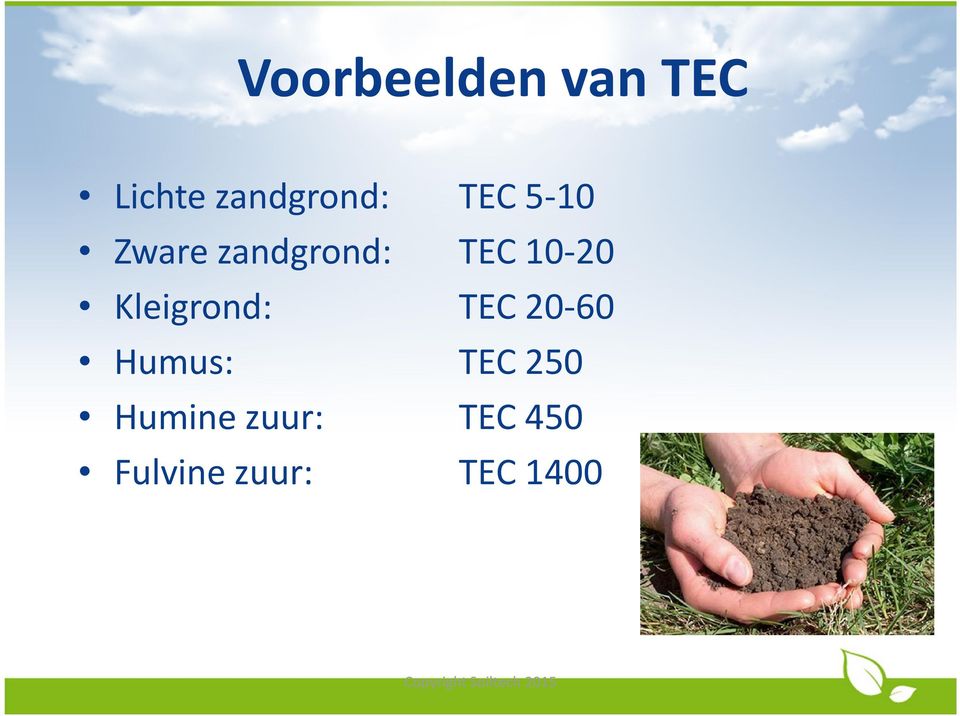 Kleigrond: TEC 20-60 Humus: TEC 250