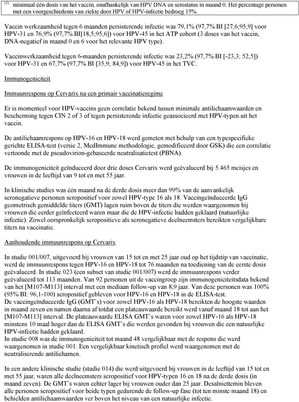 DNA-negatief in maand 0 en 6 voor het relevante HPV type).