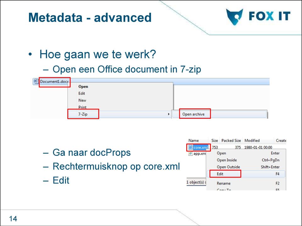 Open een Office document in