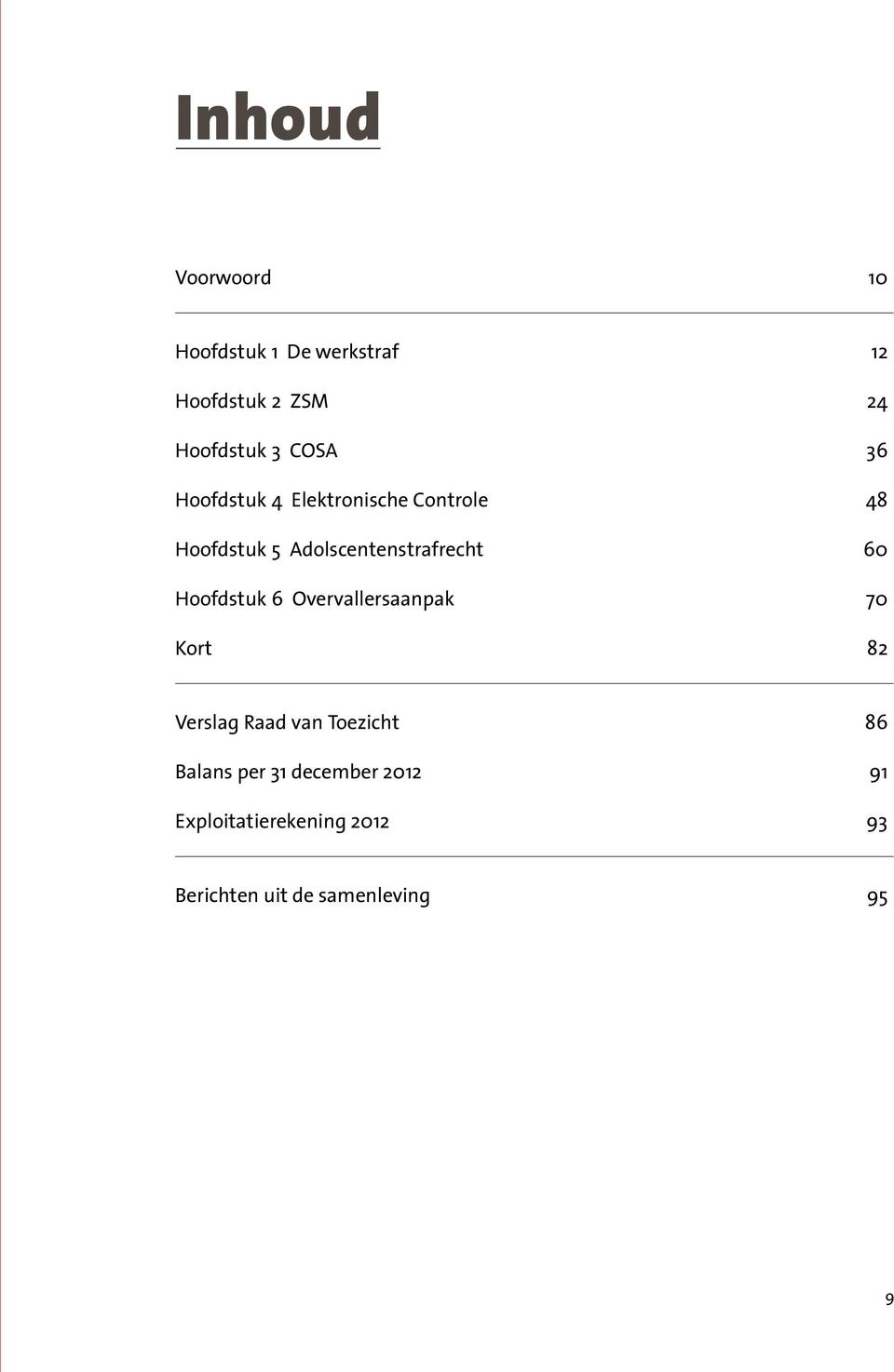 60 Hoofdstuk 6 Overvallersaanpak 70 Kort 82 Verslag Raad van Toezicht 86 Balans