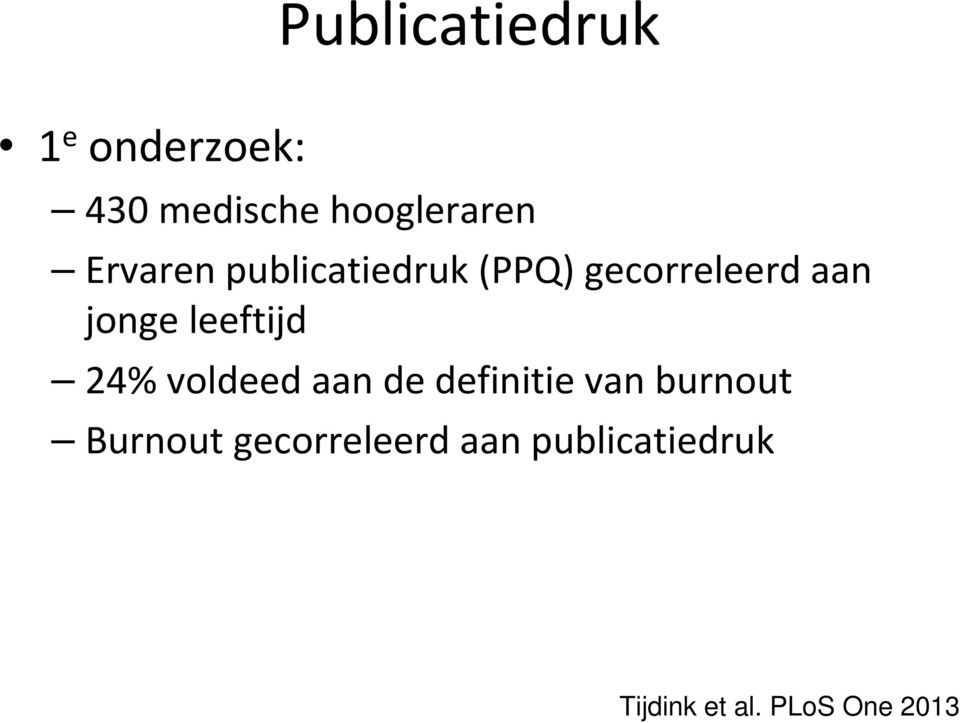 leeftijd 24% voldeed aan de definitie van burnout