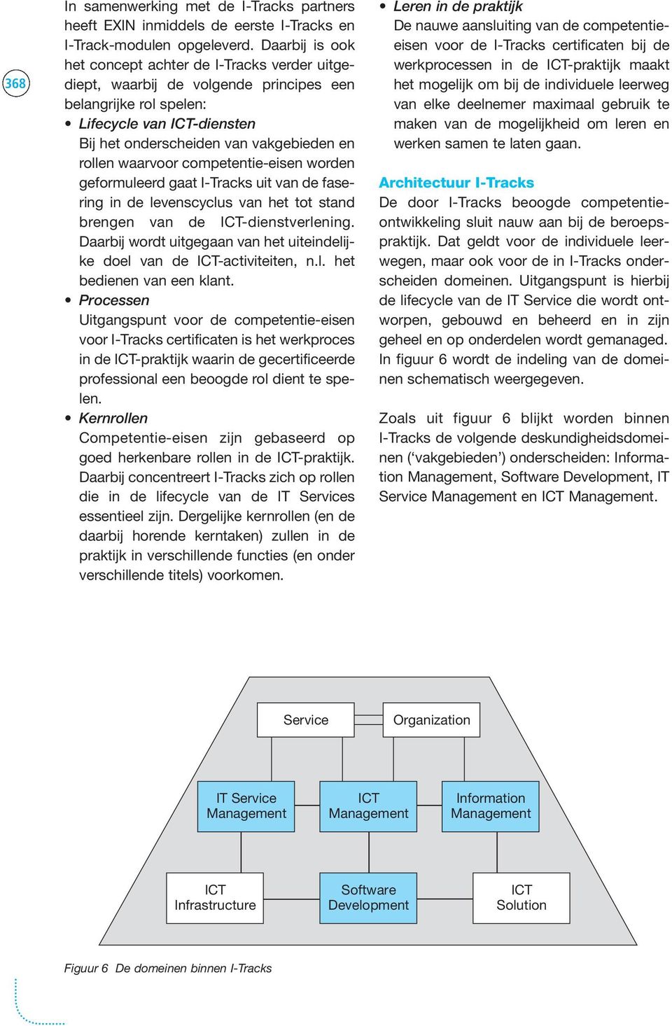 waarvoor competentie-eisen worden geformuleerd gaat I-Tracks uit van de fasering in de levenscyclus van het tot stand brengen van de ICT-dienstverlening.
