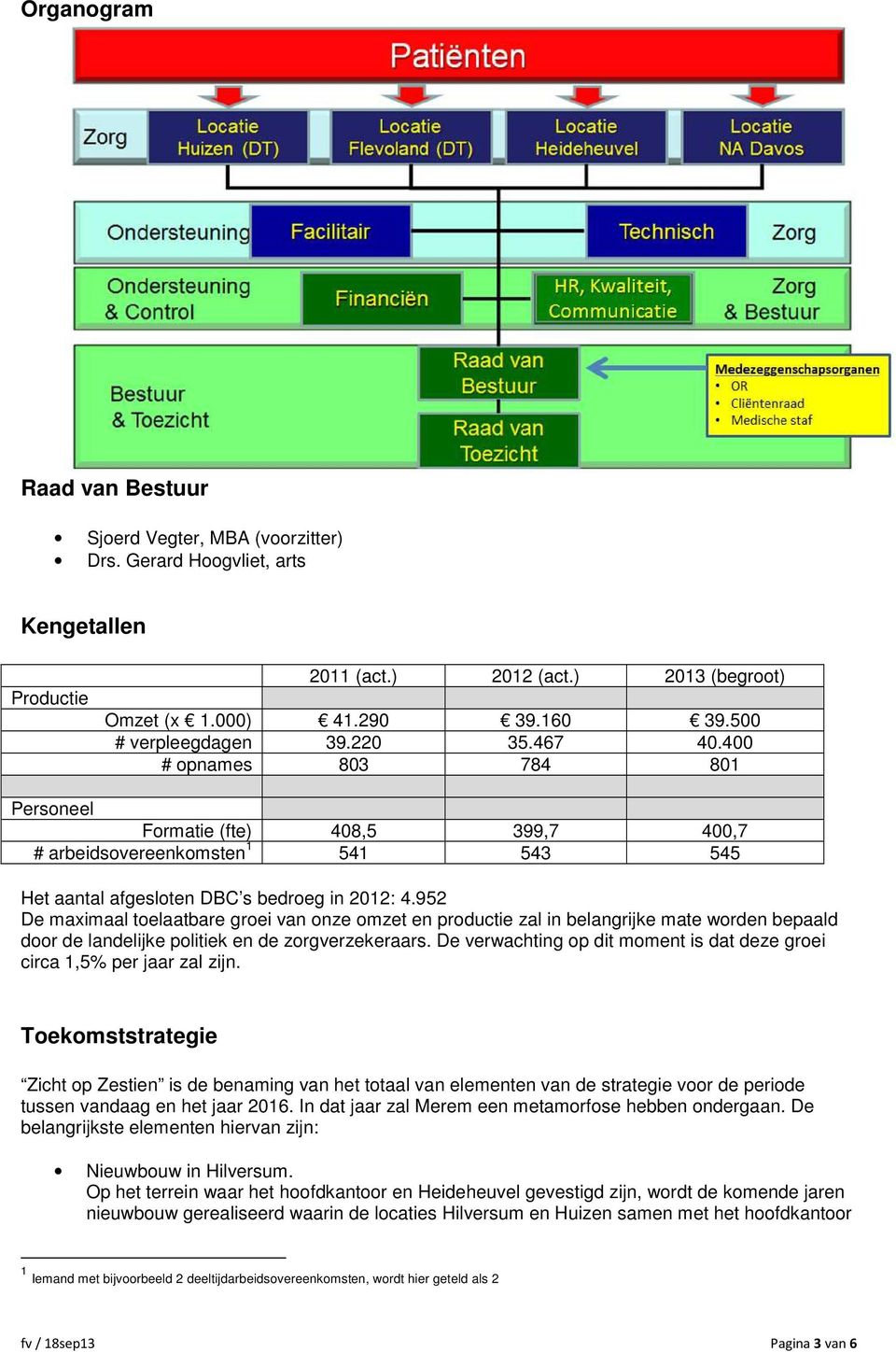 952 De maximaal toelaatbare groei van onze omzet en productie zal in belangrijke mate worden bepaald door de landelijke politiek en de zorgverzekeraars.