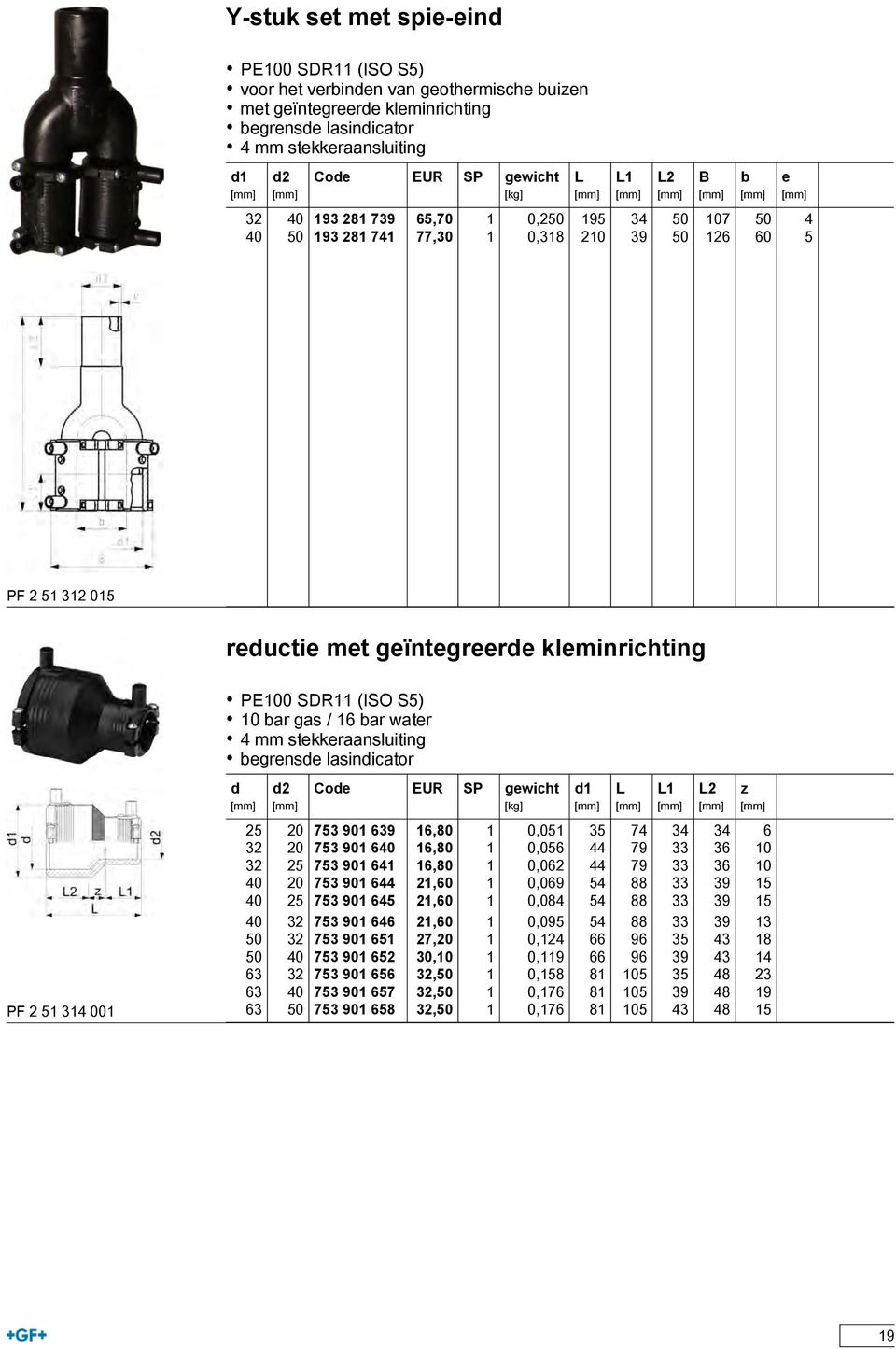 / 16 bar water 4 mm stekkeraansluiting begrense lasinicator 2 Coe SP gewicht 1 1 2 z 25 20 753 901 639 16,80 1 0,051 35 74 34 34 6 32 20 753 901 640 16,80 1 0,056 44 79 33 36 10 32 25 753 901 641