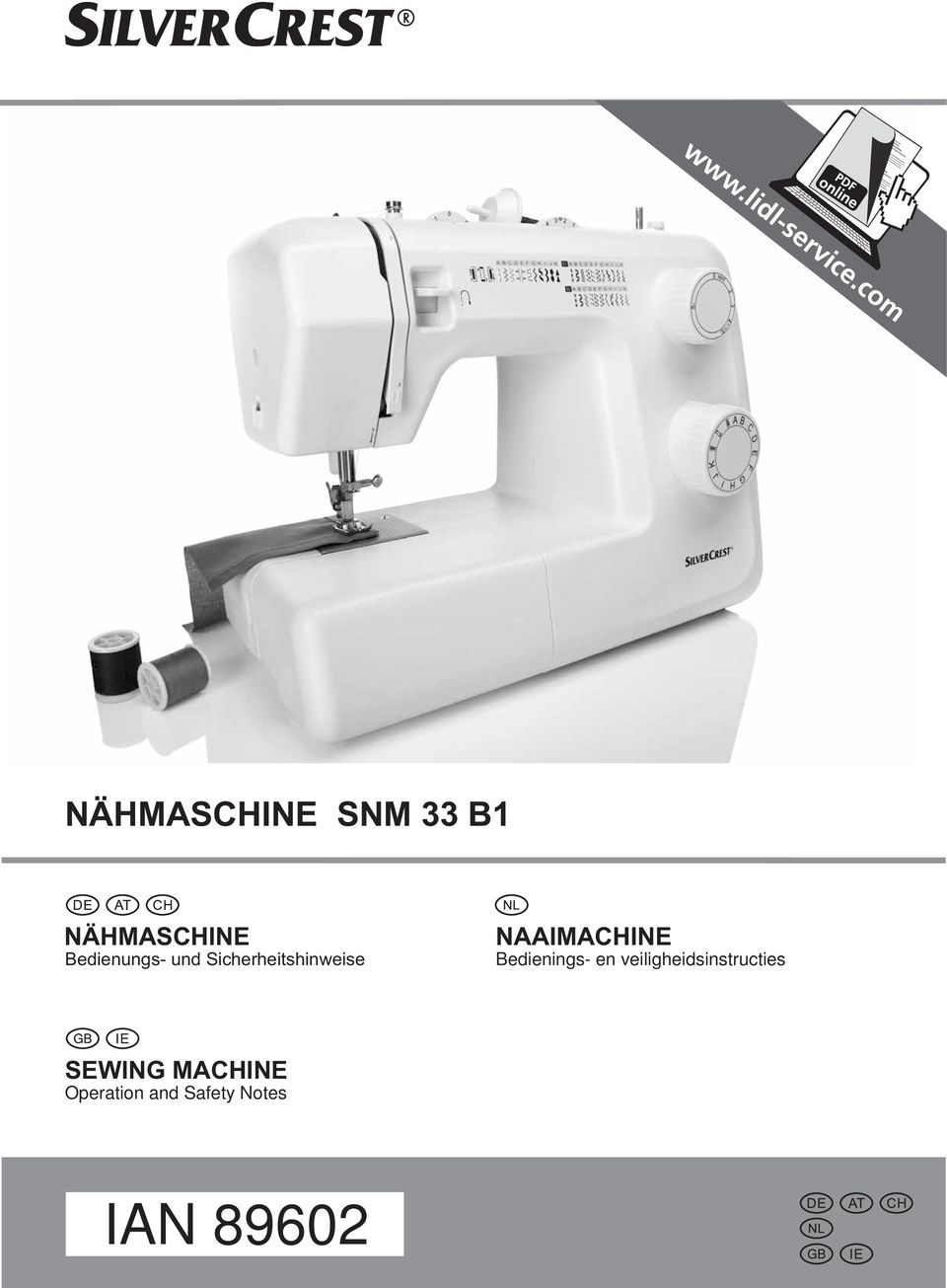 NAAIMACHINE Bedienings- en