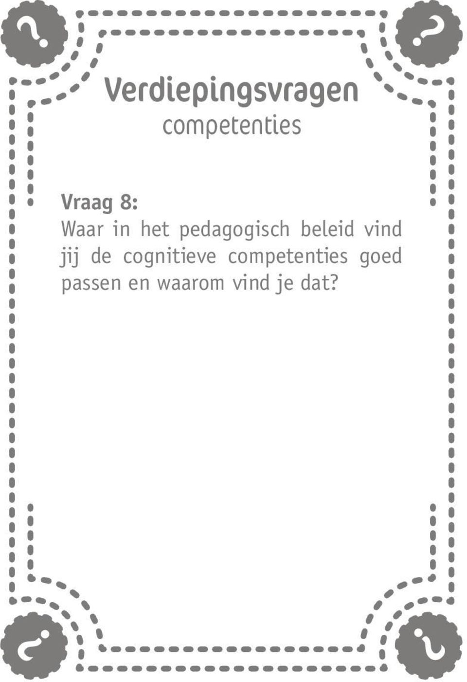 beleid vind jij de cognitieve