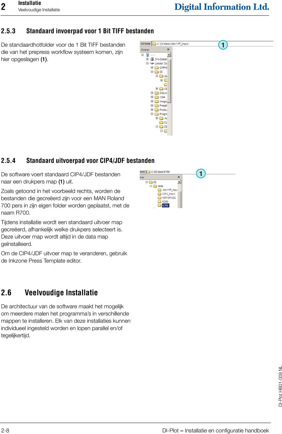 4 Standaard uitvoerpad voor CIP4/JDF bestanden De software voert standaard CIP4/JDF bestanden naar een drukpers map () uit.