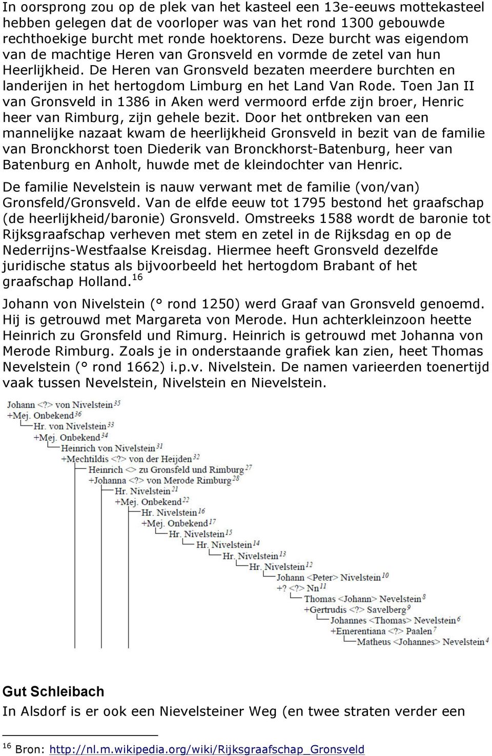 De Heren van Gronsveld bezaten meerdere burchten en landerijen in het hertogdom Limburg en het Land Van Rode.