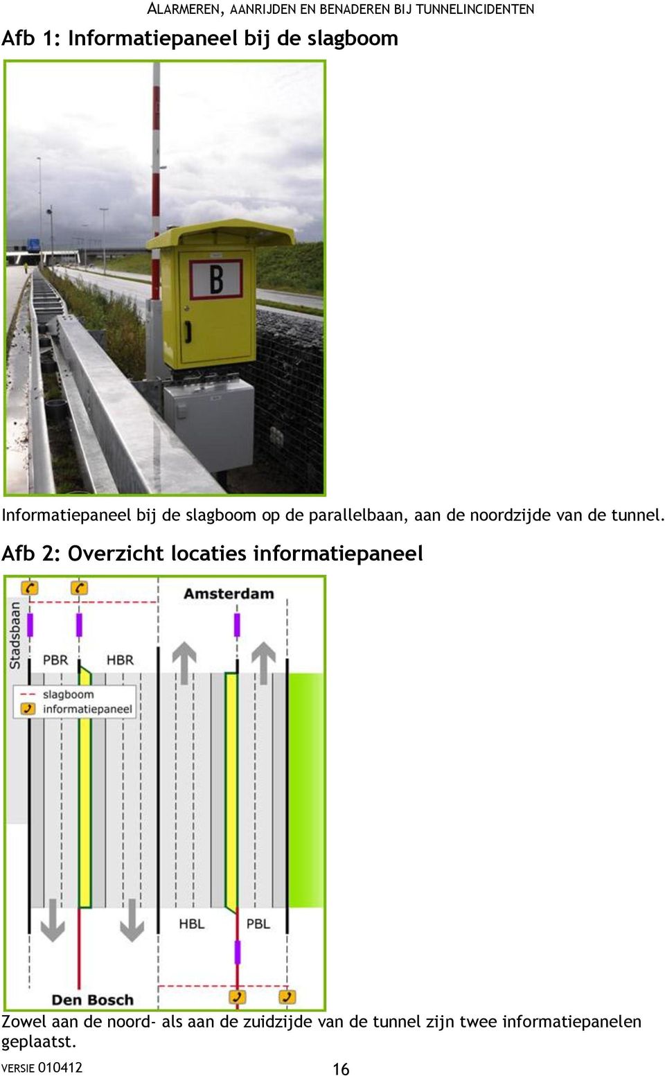 Afb 2: Overzicht locaties informatiepaneel Zowel aan de noord- als