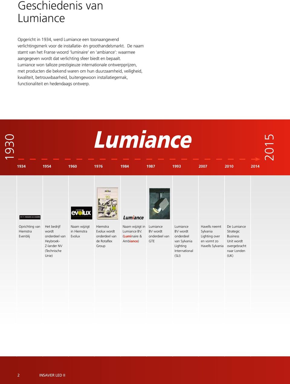 Lumiance won talloze prestigieuze internationale ontwerpprijzen, met producten die bekend waren om hun duurzaamheid, veiligheid, kwaliteit, betrouwbaarheid, buitengewoon installatiegemak,