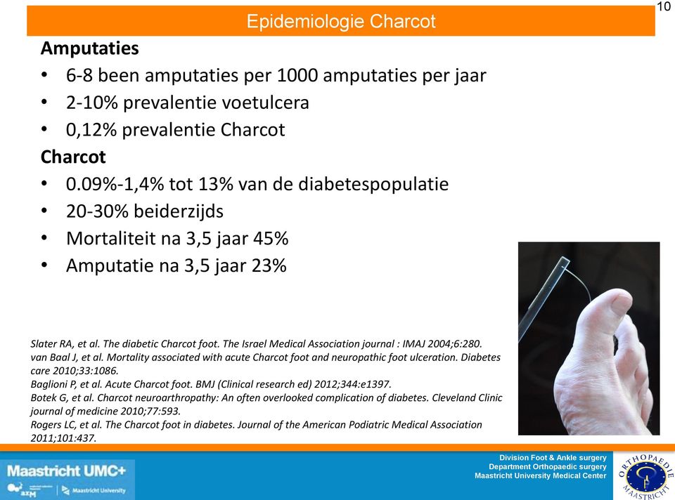 The Israel Medical Association journal : IMAJ 2004;6:280. van Baal J, et al. Mortality associated with acute Charcot foot and neuropathic foot ulceration. Diabetes care 2010;33:1086.