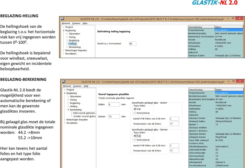 BEGLAZING-BEREKENING Glastik-NL 2.