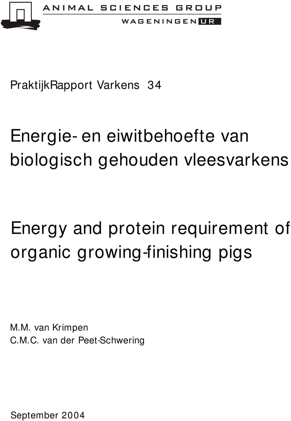 protein requirement of organic growing-finishing pigs