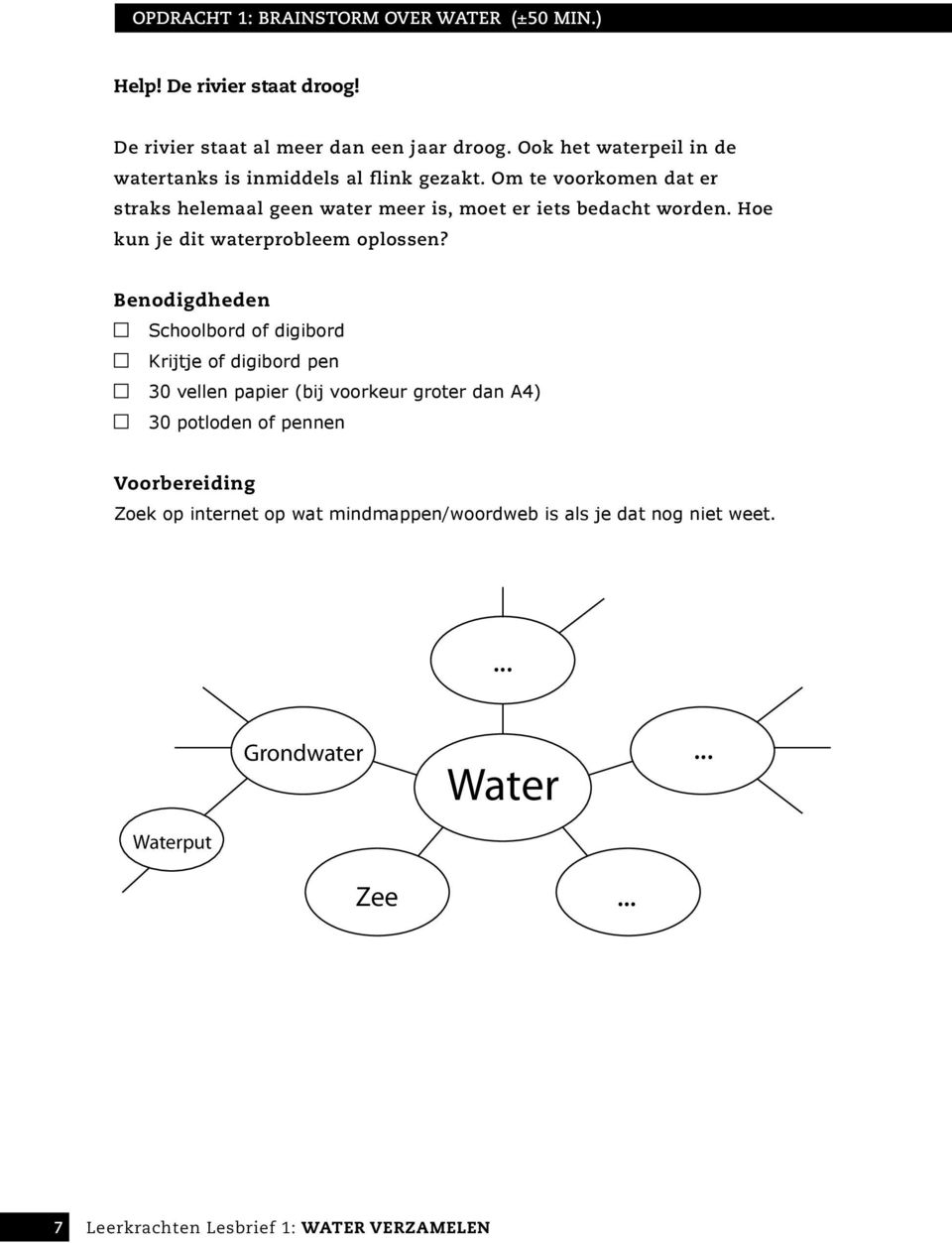 Om te voorkomen dat er straks helemaal geen water meer is, moet er iets bedacht worden. Hoe kun je dit waterprobleem oplossen?