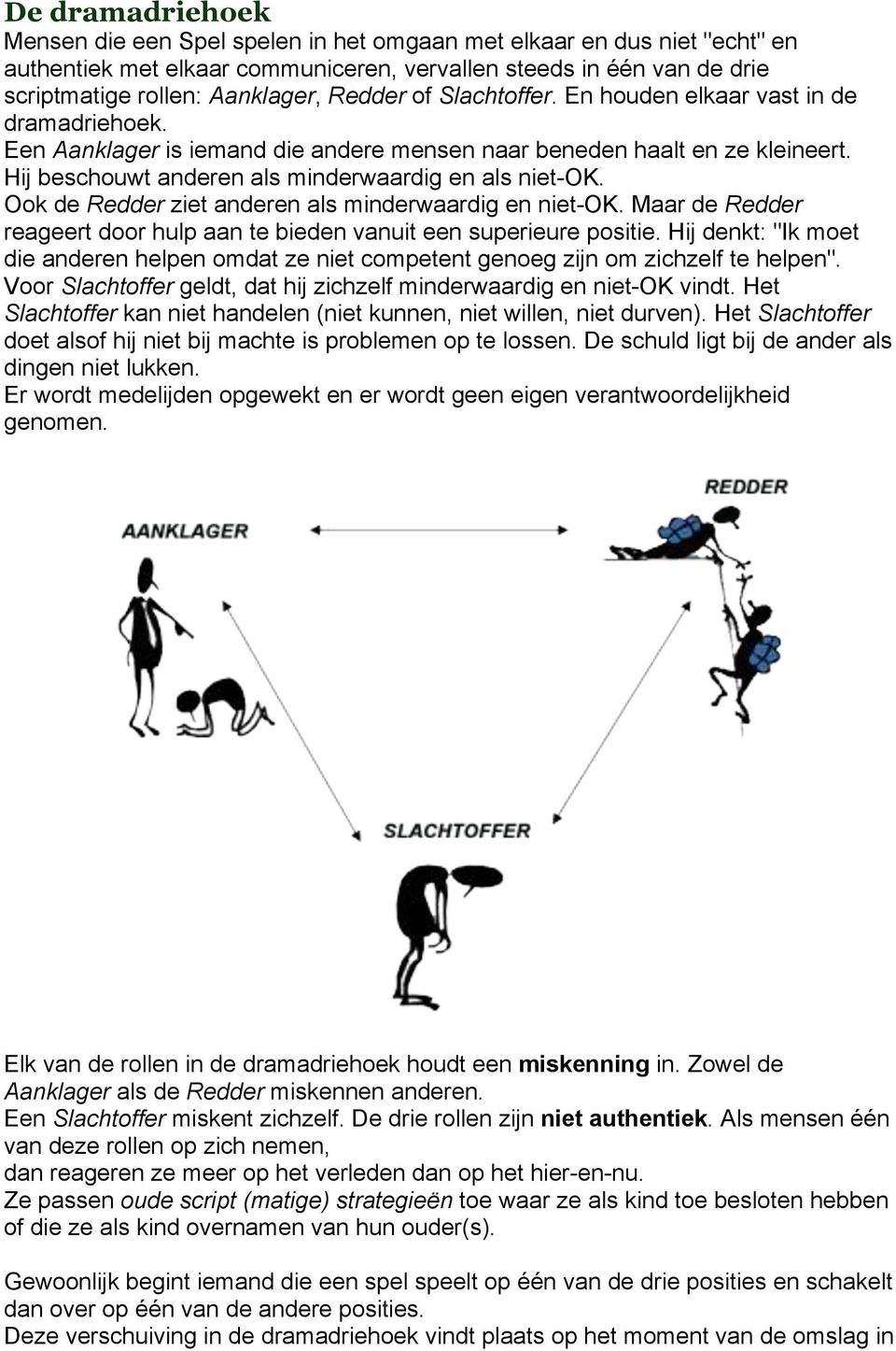 Ook de Redder ziet anderen als minderwaardig en niet-ok. Maar de Redder reageert door hulp aan te bieden vanuit een superieure positie.