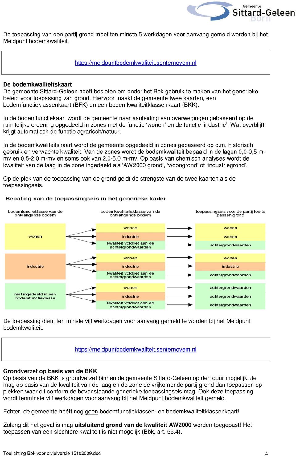 Hiervoor maakt de gemeente twee kaarten, een bodemfunctieklassenkaart (BFK) en een bodemkwaliteitklassenkaart (BKK).