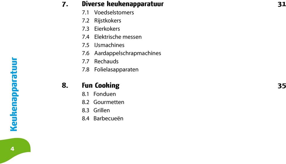 5 IJsmachines 7.6 Aardappelschrapmachines 7.7 Rechauds 7.