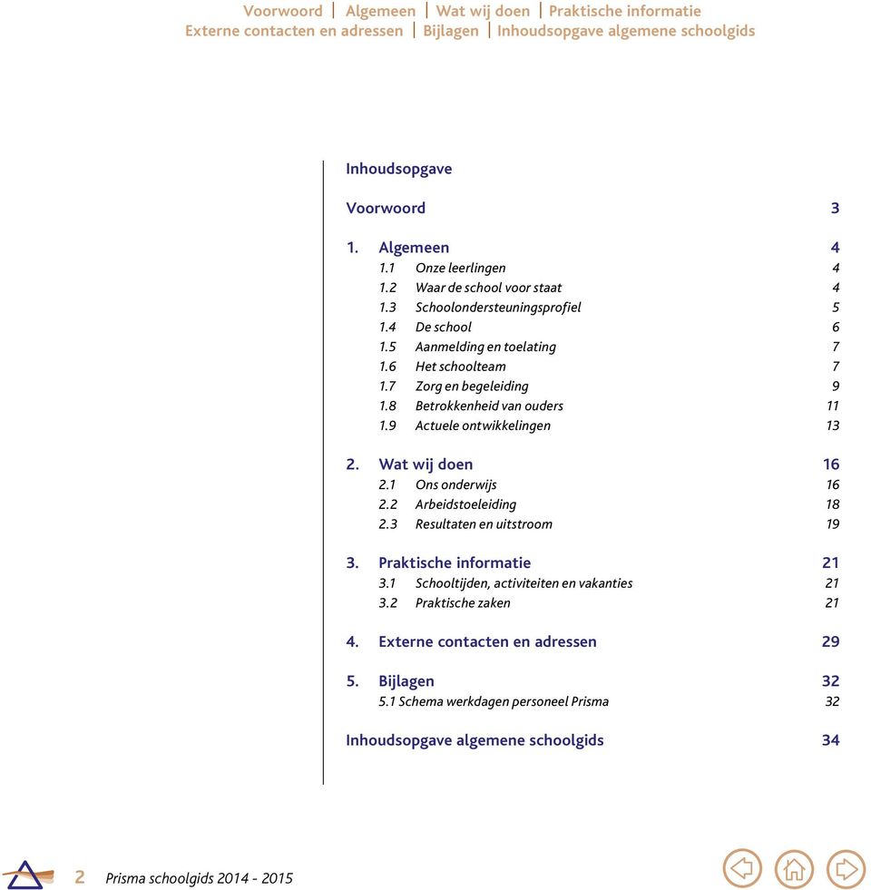 1 Ons onderwijs 16 2.2 Arbeidstoeleiding 18 2.3 Resultaten en uitstroom 19 3. Praktische informatie 21 3.1 Schooltijden, activiteiten en vakanties 21 3.