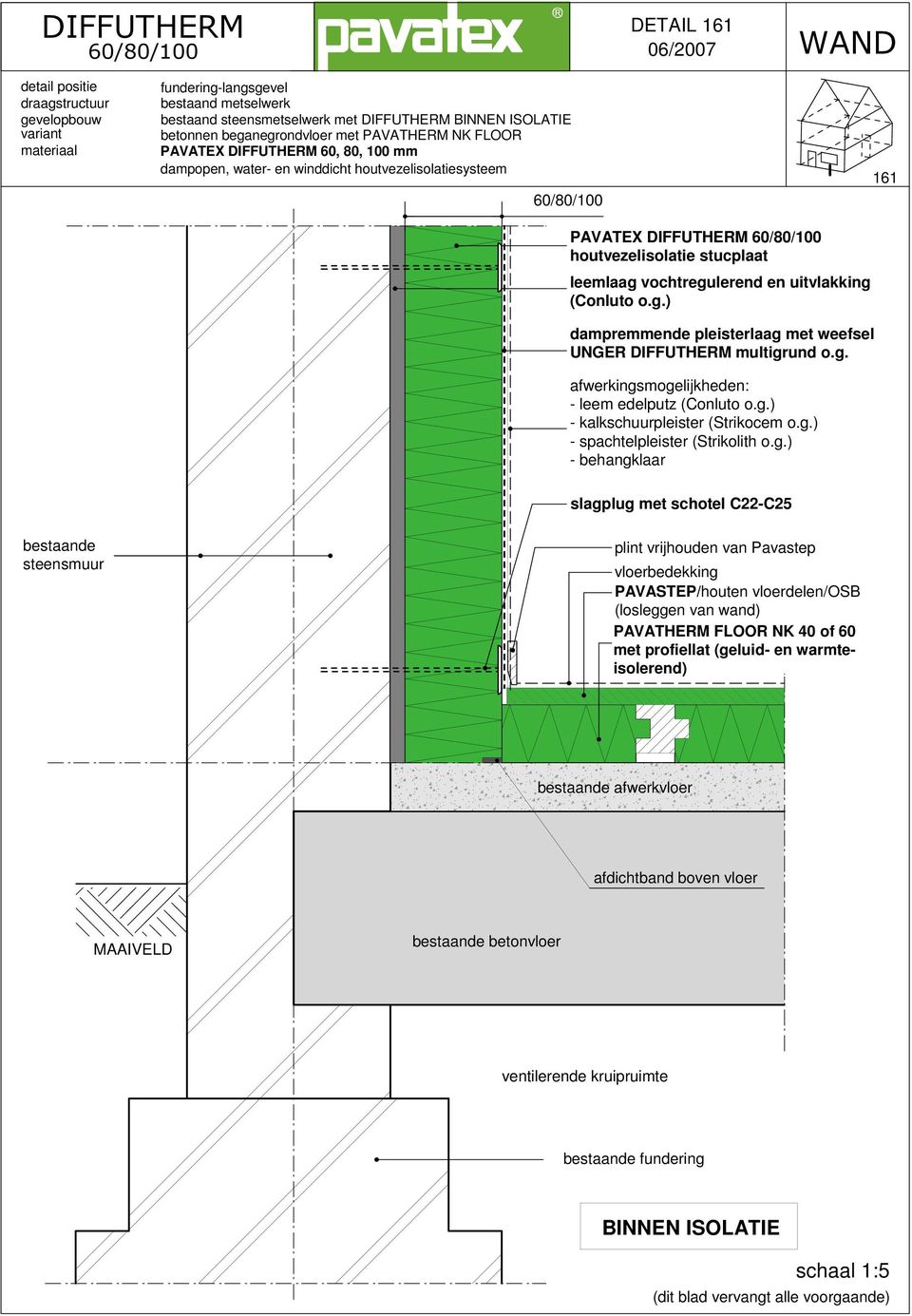 vloerbedekking PAVASTEP/houten vloerdelen/osb (losleggen van wand) PAVATHERM FLOOR NK 40 of 60 met