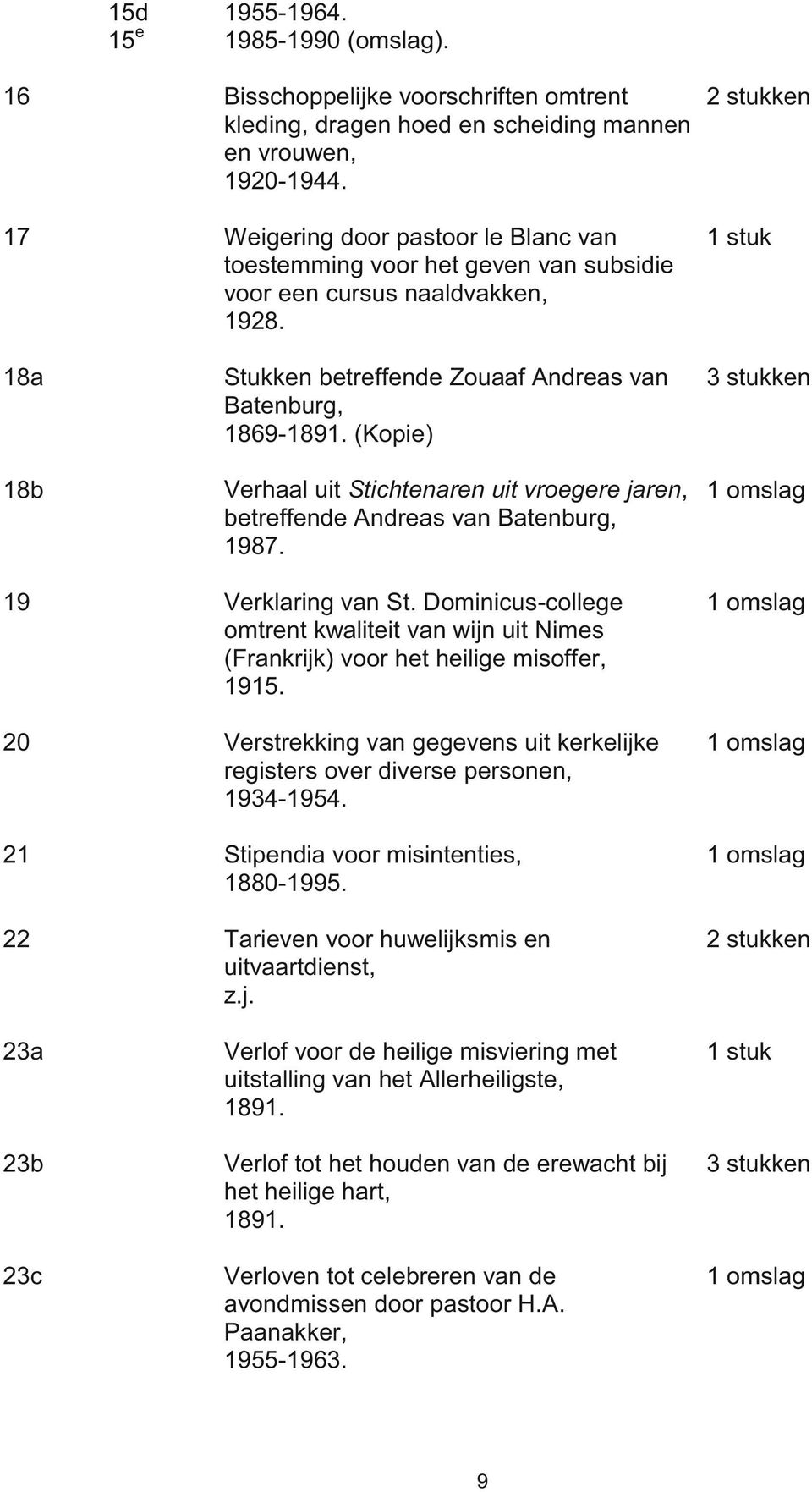 (Kopie) Verhaal uit Stichtenaren uit vroegere jaren, betreffende Andreas van Batenburg, 1987. 3 stukken 19 Verklaring van St.