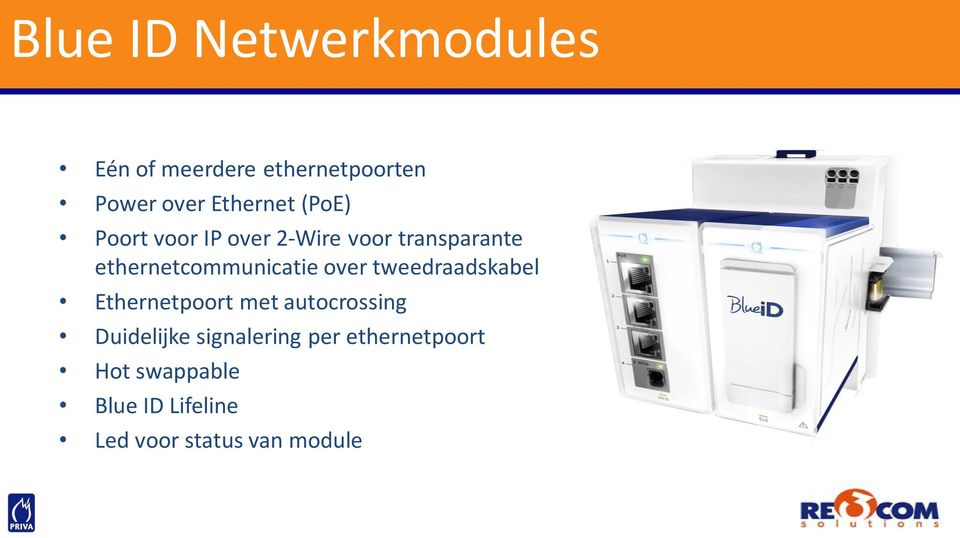 ethernetcommunicatie over tweedraadskabel Ethernetpoort met autocrossing