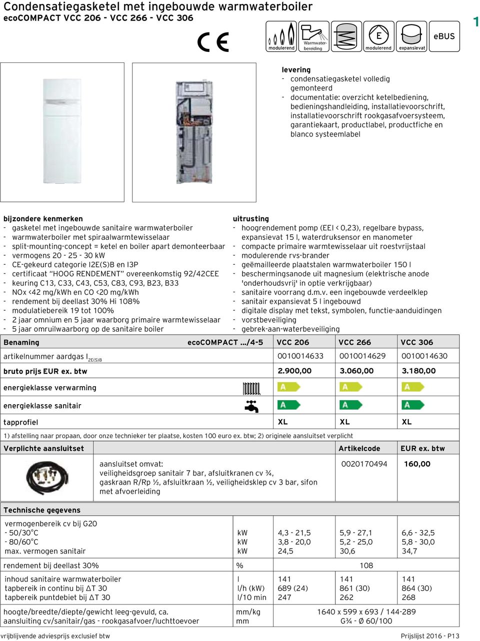 systeemlabel bijzondere kenmerken - gasketel met ingebouwde sanitaire warmwaterboiler - warmwaterboiler met spiraalwarmtewisselaar - split-mounting-concept = ketel en boiler apart demonteerbaar -