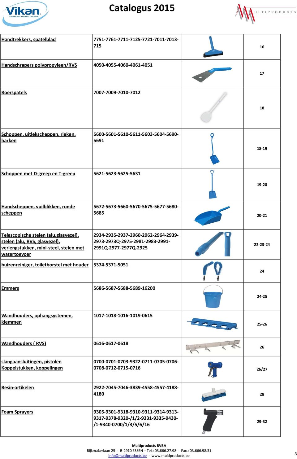 -21 Telescopische stelen (alu,glasvezel), stelen (alu, RVS, glasvezel), verlengstukken, mini-steel, stelen met watertoevoer 2934-2935-2937-2960-2962-2964-2939-2973-2973Q-2975-2981-2983-2991-