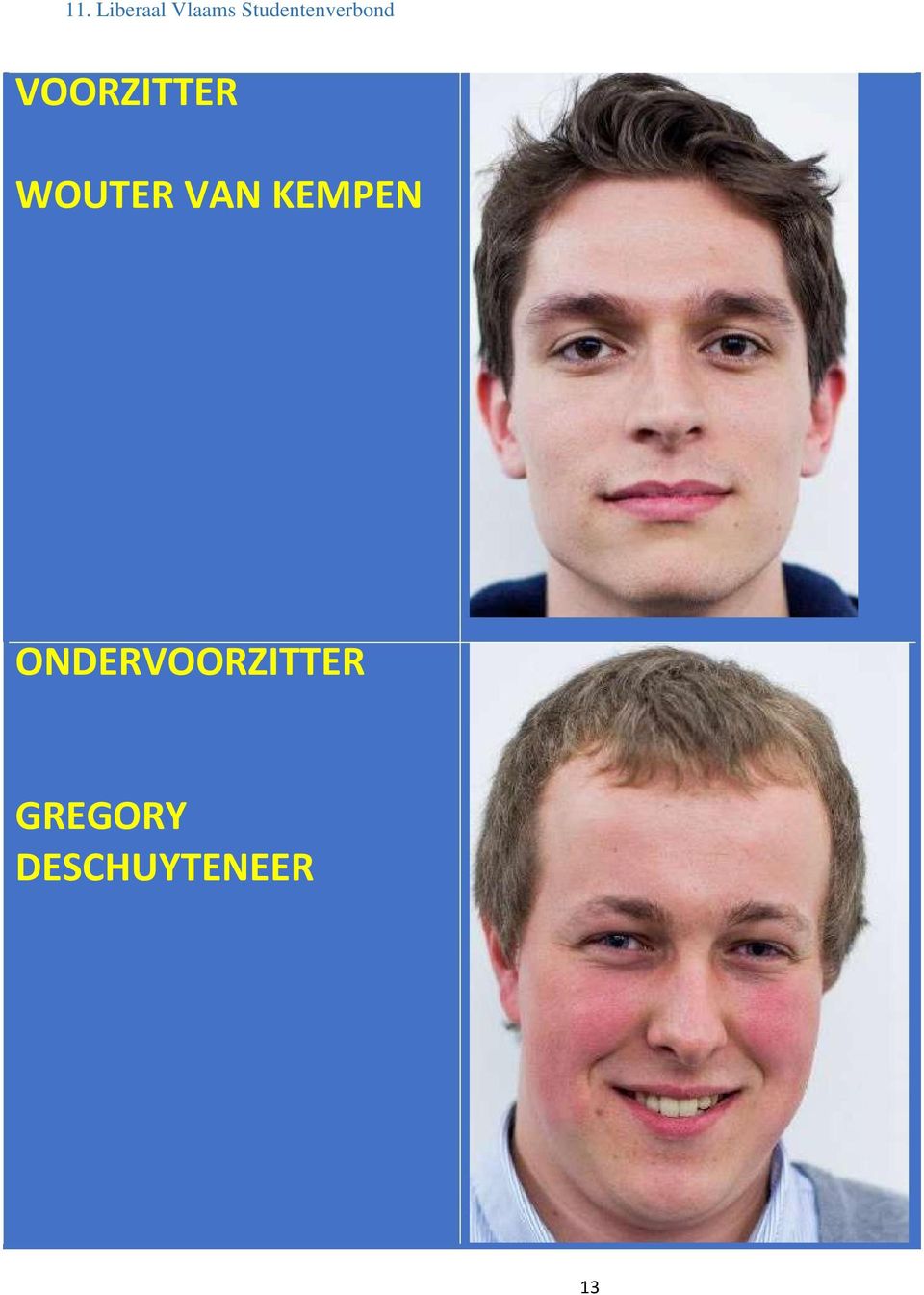 VOORZITTER WOUTER VAN