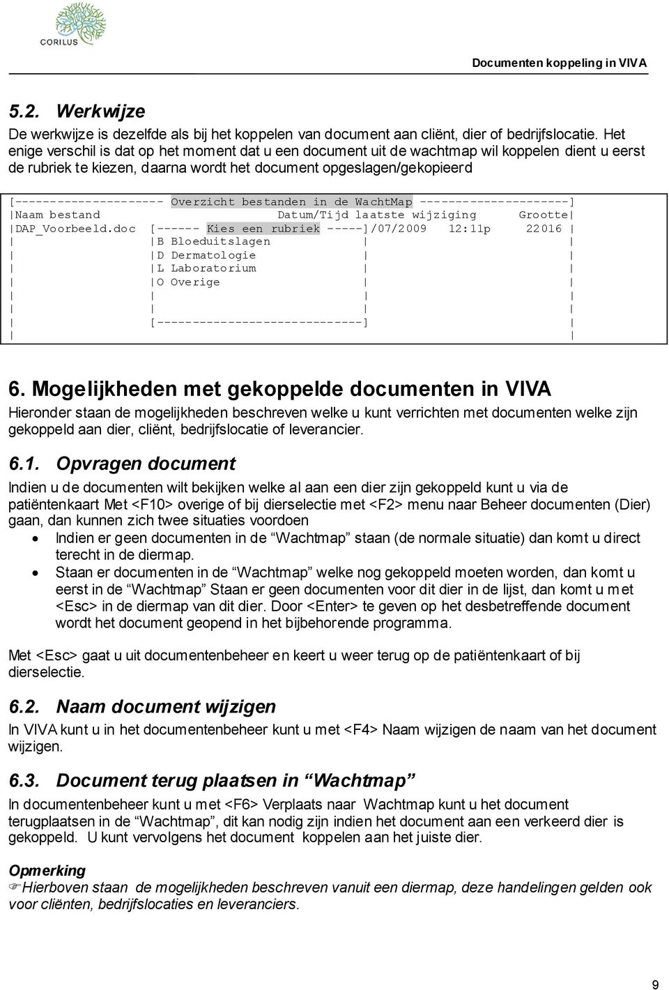 Overzicht bestanden in de WachtMap ---------------------] Naam bestand Datum/Tijd laatste wijziging Grootte DAP_Voorbeeld.