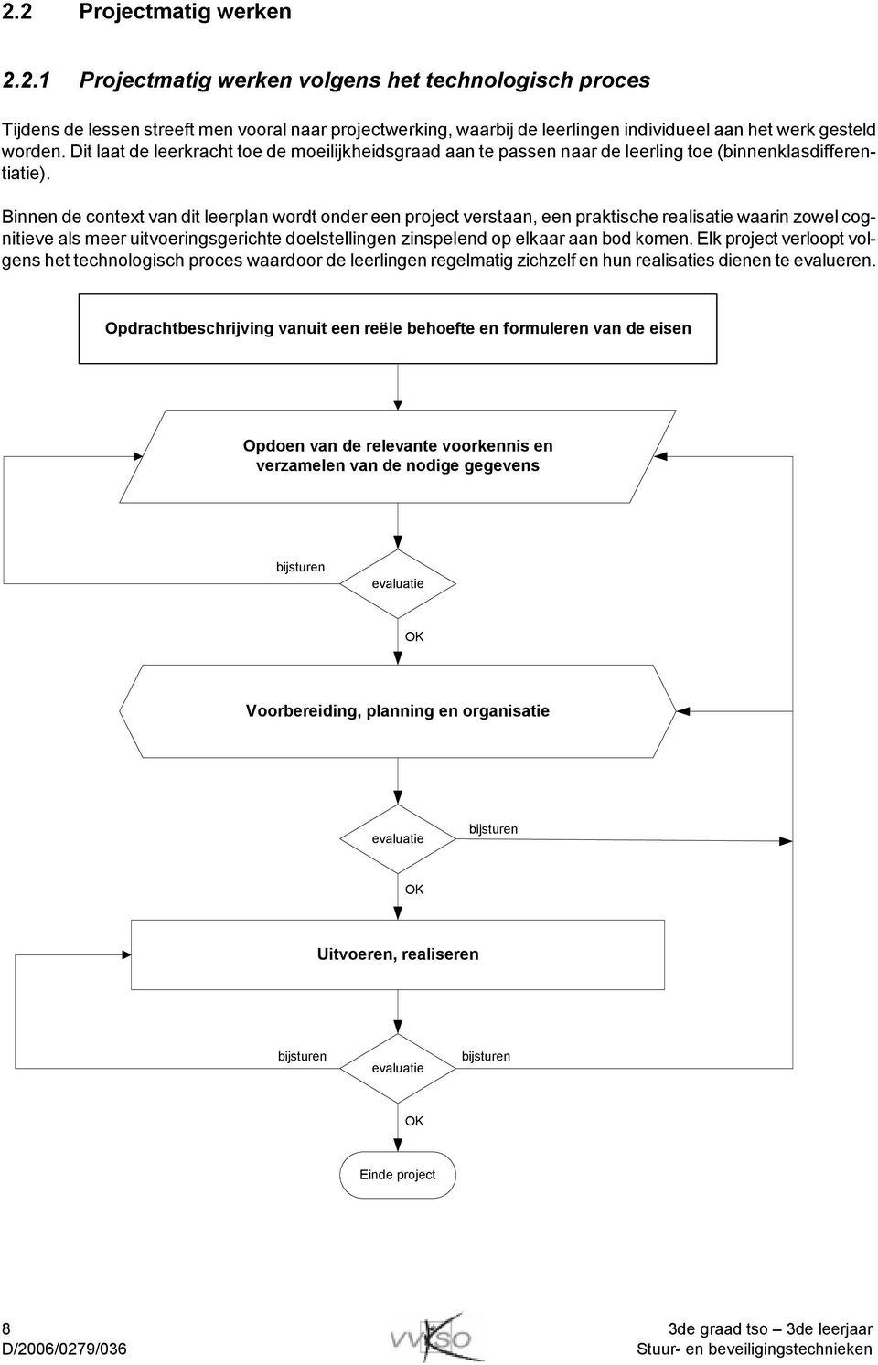 Binnen de context van dit leerplan wordt onder een project verstaan, een praktische realisatie waarin zowel cognitieve als meer uitvoeringsgerichte doelstellingen zinspelend op elkaar aan bod komen.