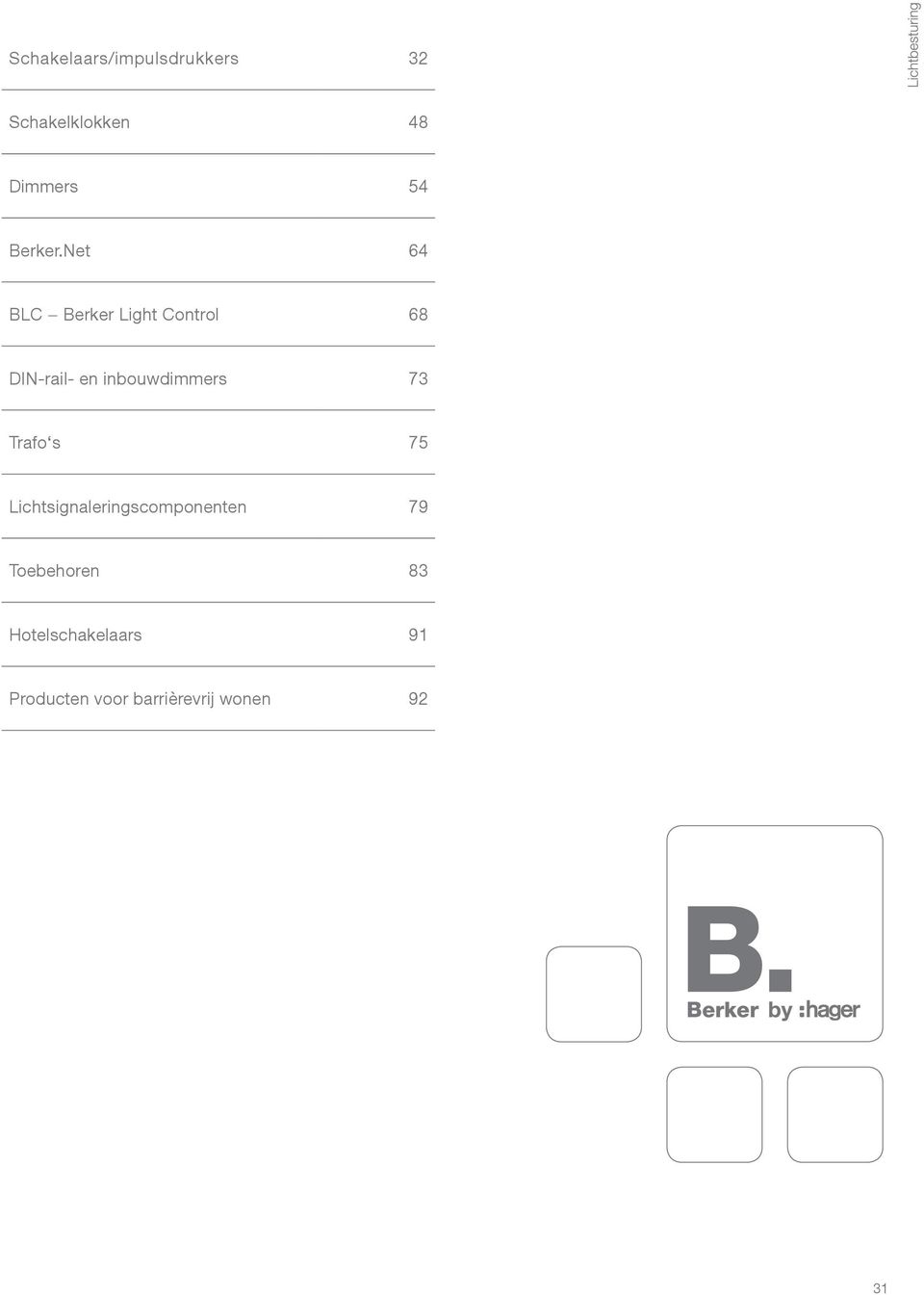 Net 64 BLC Berker Light Control 68 DIN-rail- en inbouwdimmers