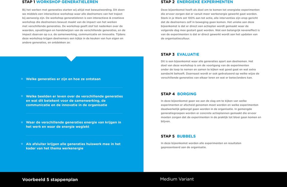 De workshop geeft stof tot nadenken over de waarden, opvattingen en handelwijzen van de verschillende generaties, en de impact daarvan op o.a. de samenwerking, communicatie en innovatie.