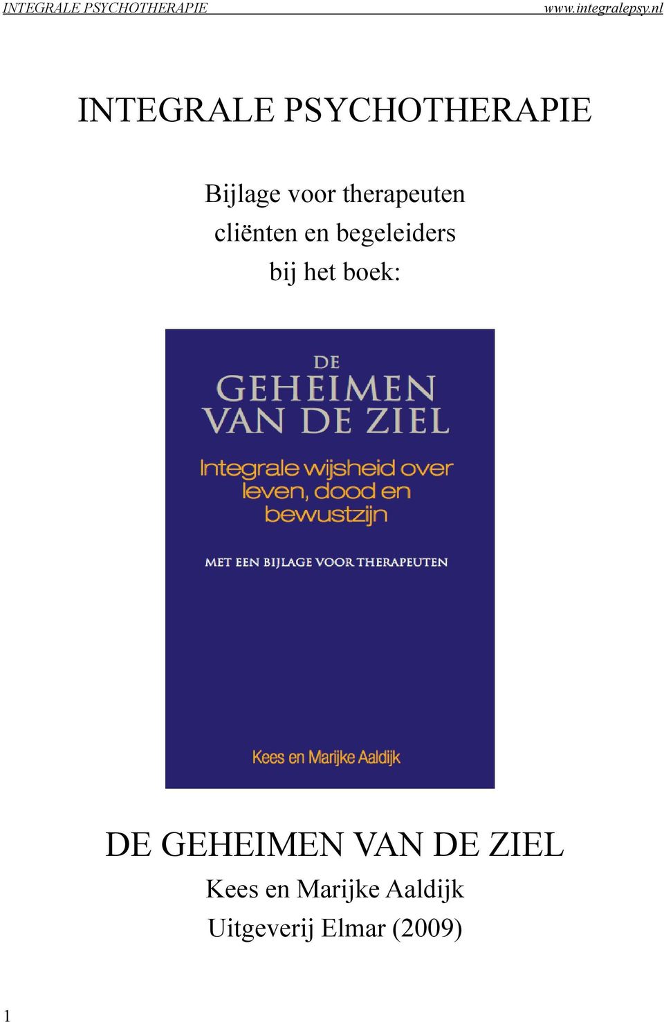 het boek: DE GEHEIMEN VAN DE ZIEL Kees