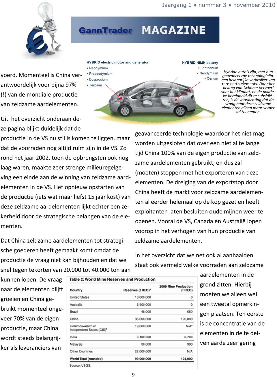 Zo rond het jaar 2002, toen de opbrengsten ook nog laag waren, maakte zeer strenge milieuregelgeving een einde aan de winning van zeldzame aardelementen in de VS.