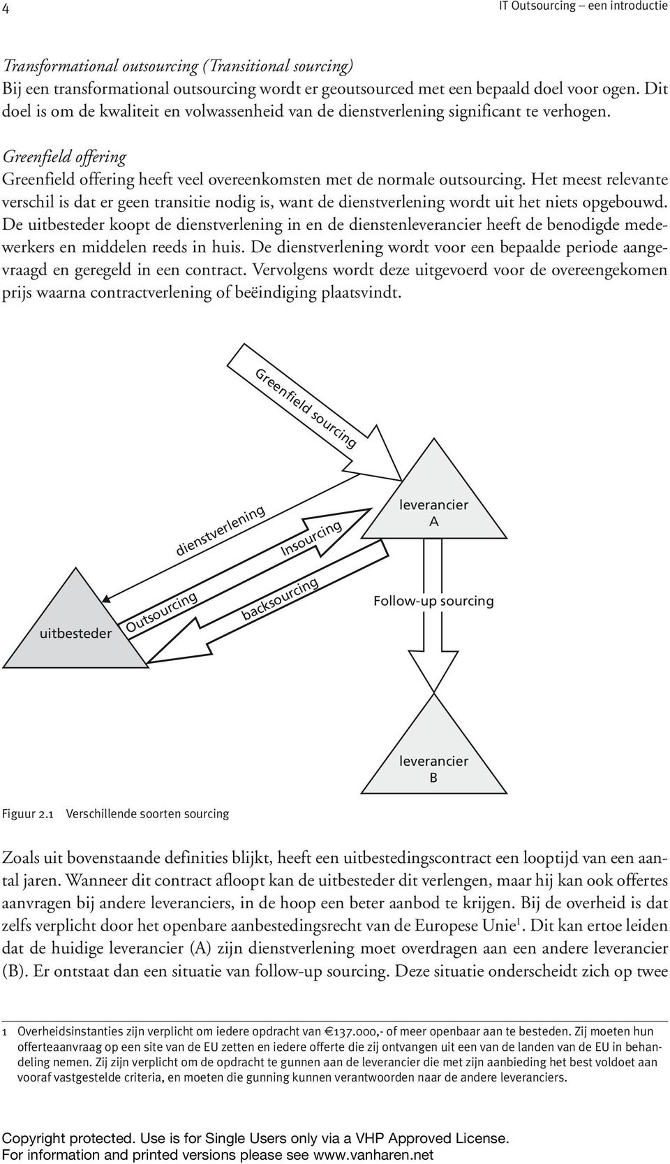 Het meest relevante verschil is dat er geen transitie nodig is, want de dienstverlening wordt uit het niets opgebouwd.