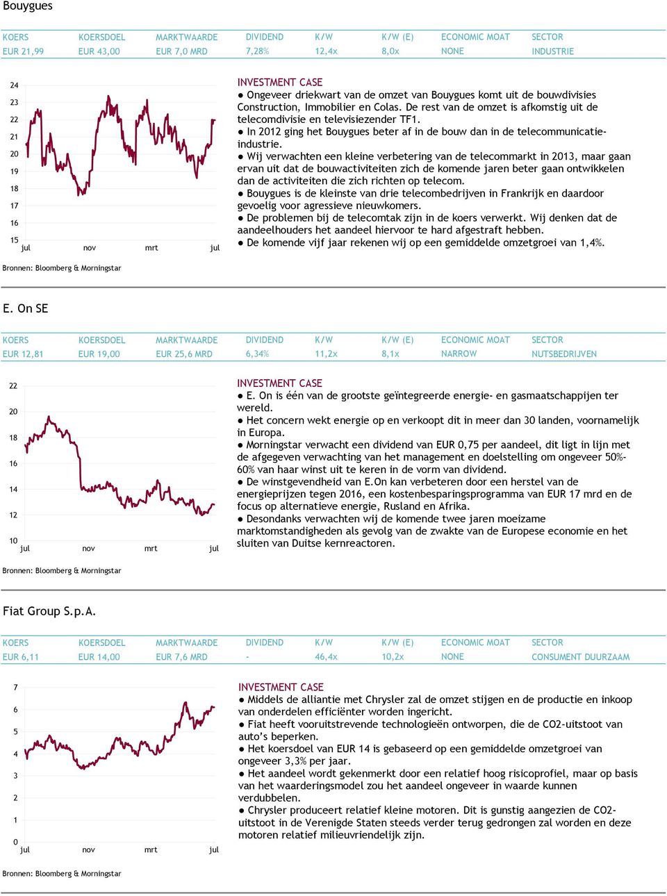 Wij verwachten een kleine verbetering van de telecommarkt in 13, maar gaan ervan uit dat de bouwactiviteiten zich de komende jaren beter gaan ontwikkelen dan de activiteiten die zich richten op