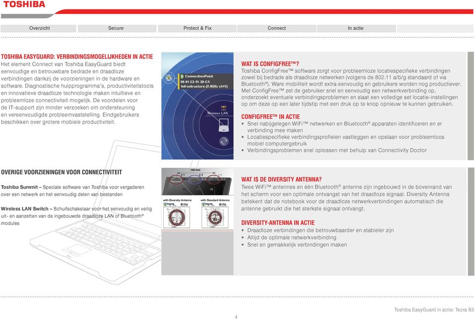 De voordelen voor de IT-support zijn minder verzoeken om ondersteuning en vereenvoudigde probleemvaststelling. Eindgebruikers beschikken over grotere mobiele productiviteit. Wat is ConfigFree?