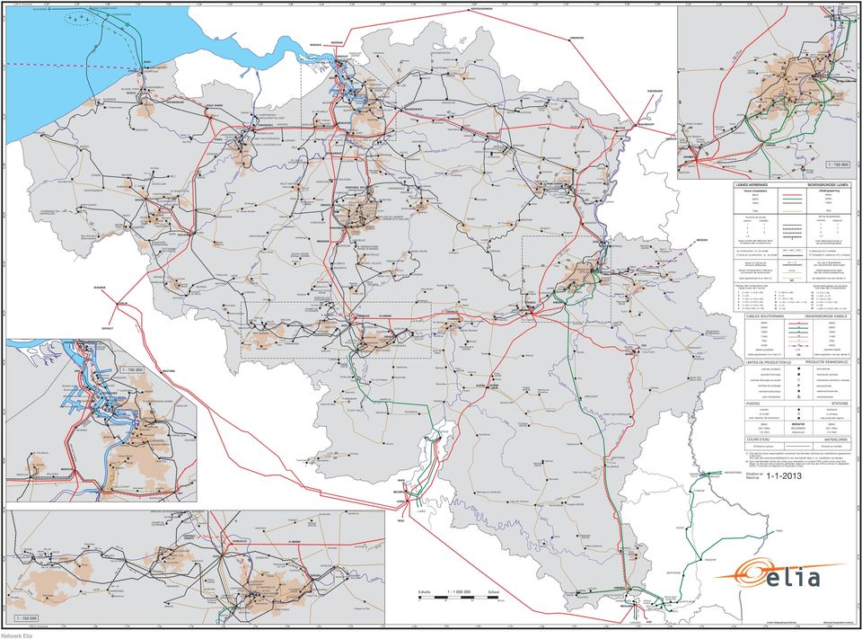 (SNCB) COO 70 (0) BRUME rth e 0) 150 + 70 0 15 0+ 1 x 0 + x 70 3 x 150 (4 x 150) Trois-Ponts 1 x 380 + x 150 ( x 380 + x 150) 380kV 0kV 0kV 150kV 150kV 110kV 110kV e câble appartenant à un tiers (1)