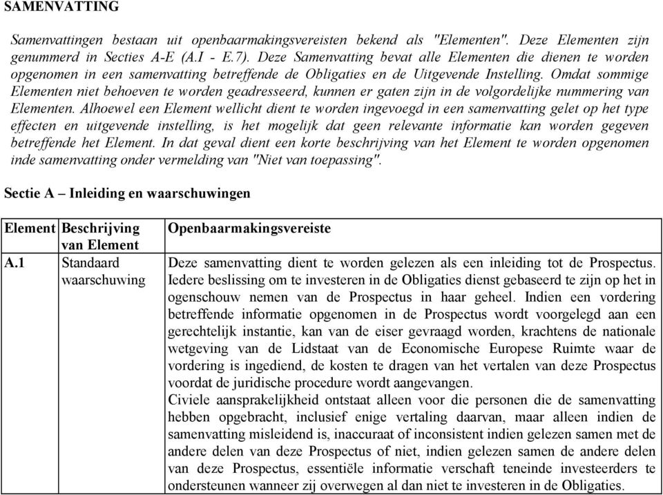 Omdat sommige en niet behoeven te worden geadresseerd, kunnen er gaten zijn in de volgordelijke nummering van en.