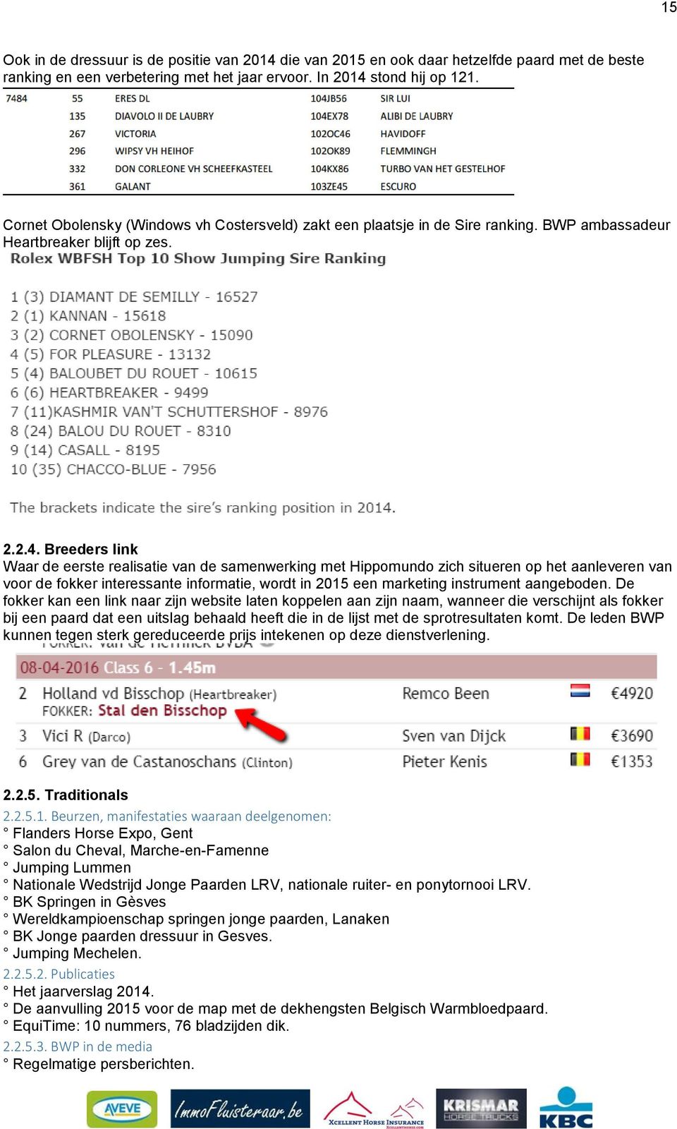 Breeders link Waar de eerste realisatie van de samenwerking met Hippomundo zich situeren op het aanleveren van voor de fokker interessante informatie, wordt in 2015 een marketing instrument