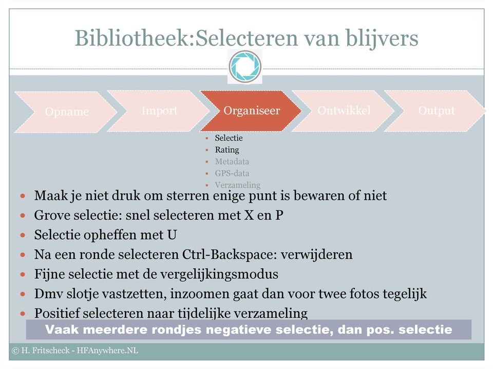 Ctrl-Backspace: verwijderen Fijne selectie met de vergelijkingsmodus Dmv slotje vastzetten, inzoomen gaat dan voor