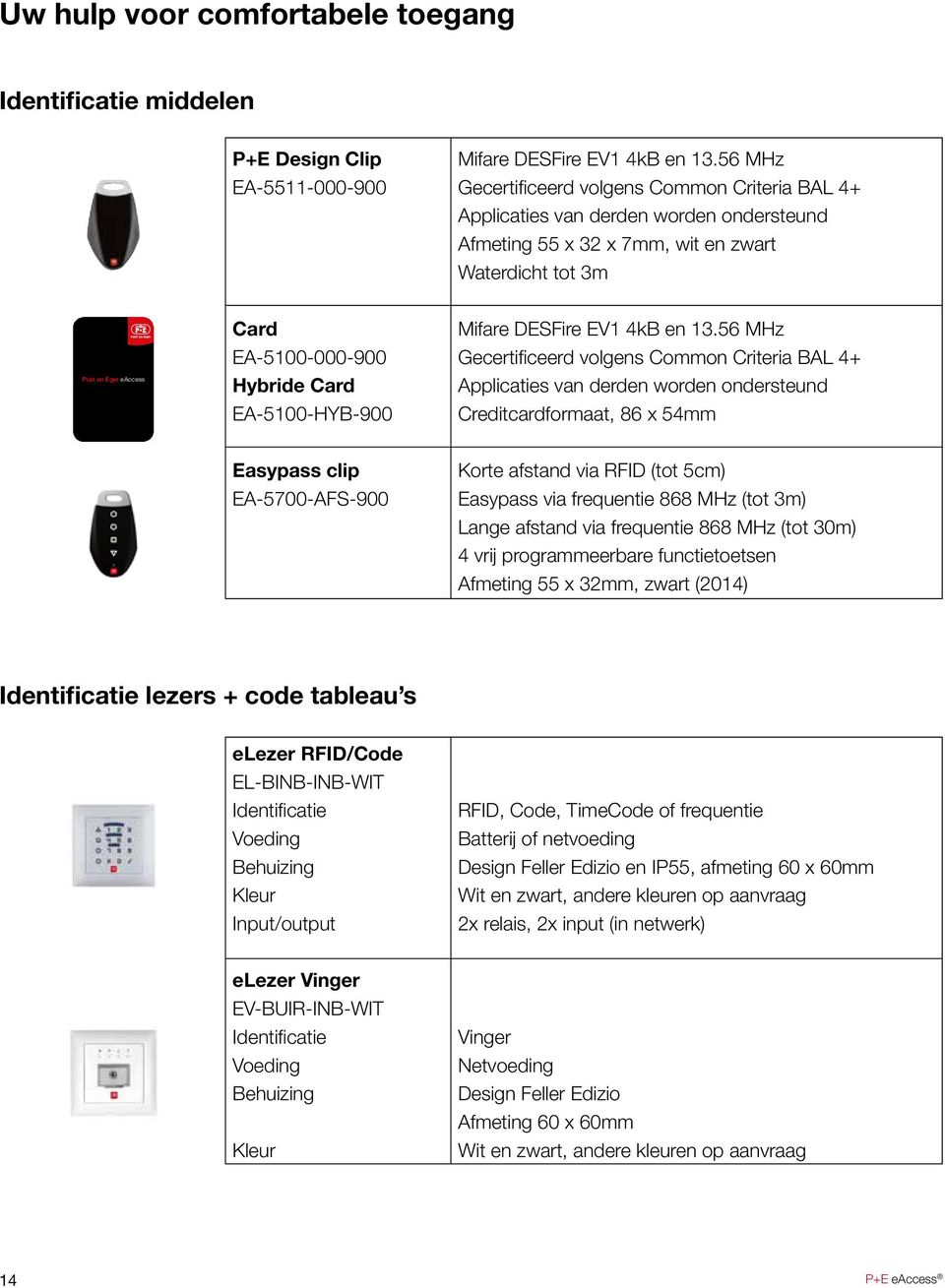 Card EA-5100-HYB-900 Mifare DESFire EV1 4kB en 13.