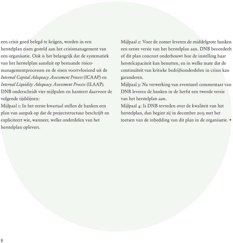 Internal Liquidity Adequacy Assessment Process (ILAAP).