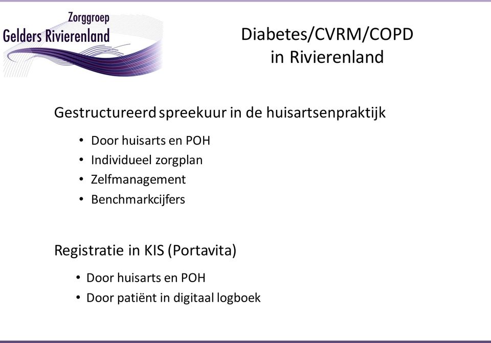 zorgplan Zelfmanagement Benchmarkcijfers Registratie in KIS