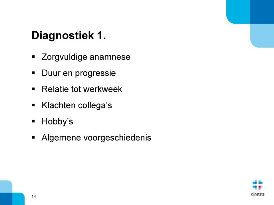 progressie Relatie tot werkweek