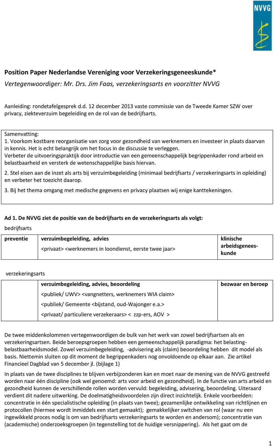 Verbeter de uitvoeringspraktijk door introductie van een gemeenschappelijk begrippenkader rond arbeid en belastbaarheid en versterk de wetenschappelijke basis hiervan. 2.