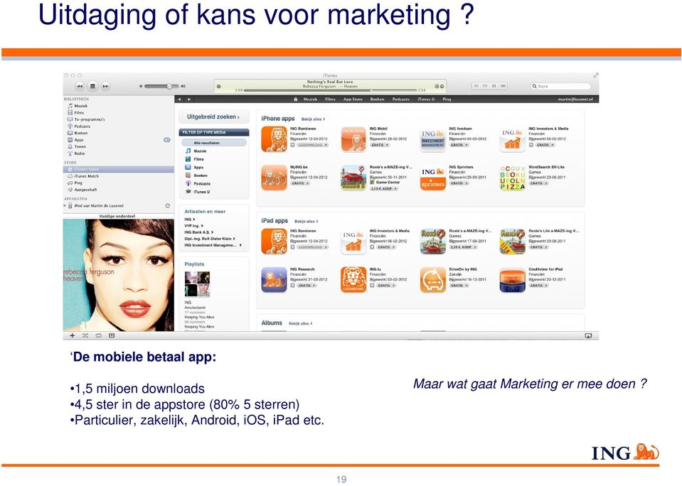 ster in de appstore (80% 5 sterren) Particulier,