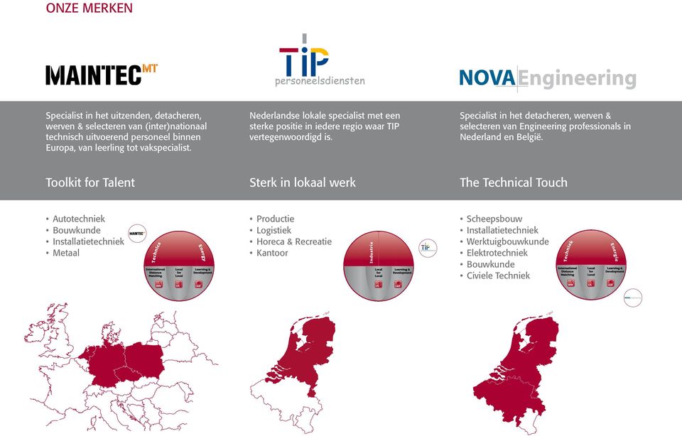 Specialist in het detacheren, werven & selecteren van Engineering professionals in Nederland en België.